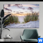 Acrylglasbild Duenen Und Abendsonne Querformat Produktvorschau mit dem Bild Dünen und Abendsonne im Format Querformat.