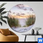 Acrylglasbild Duenen Und Abendsonne Rund Produktvorschau mit dem Bild Dünen und Abendsonne im Format Rund.
