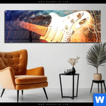 Acrylglasbild E Gitarre Panorama Produktvorschau mit dem Bild E-Gitarre im Format Panorama.