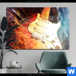 Acrylglasbild E Gitarre Querformat Produktvorschau mit dem Bild E-Gitarre im Format Querformat.