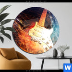 Acrylglasbild E Gitarre Rund Produktvorschau mit dem Bild E-Gitarre im Format Rund.