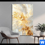 Acrylglasbild Edle Farbexplosion Gold Hochformat Produktvorschau mit dem Bild Edle Farbexplosion Gold im Format Hochformat.