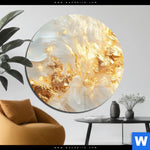 Acrylglasbild Edle Farbexplosion Gold Rund Produktvorschau mit dem Bild Edle Farbexplosion Gold im Format Rund.