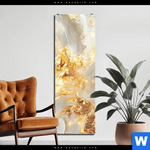 Acrylglasbild Edle Farbexplosion Gold Schmal Produktvorschau mit dem Bild Edle Farbexplosion Gold im Format Schmal.