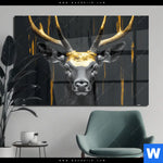 Acrylglasbild Edler Hirsch In Fokus Querformat Produktvorschau mit dem Bild Edler Hirsch in Fokus im Format Querformat.