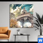 Acrylglasbild Eifelturm In Paris Quadrat Produktvorschau mit dem Bild Eifelturm in Paris im Format Quadrat.