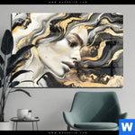 Acrylglasbild Elegantes Gold Schwarzes Portraet Querformat Produktvorschau mit dem Bild Elegantes gold-schwarzes Porträt im Format Querformat.
