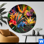 Acrylglasbild Exotische Tropische Pflanzen Rund Produktvorschau mit dem Bild Exotische tropische Pflanzen im Format Rund.