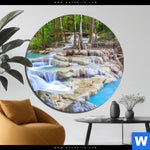 Acrylglasbild Exotischer Wasserfall Rund Produktvorschau mit dem Bild Exotischer Wasserfall im Format Rund.