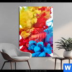 Acrylglasbild Farbe Im Wasser Bunt Hochformat Produktvorschau mit dem Bild Farbe im Wasser - bunt im Format Hochformat.