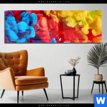 Acrylglasbild Farbe Im Wasser Bunt Panorama Produktvorschau mit dem Bild Farbe im Wasser - bunt im Format Panorama.