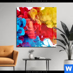 Acrylglasbild Farbe Im Wasser Bunt Quadrat Produktvorschau mit dem Bild Farbe im Wasser - bunt im Format Quadrat.