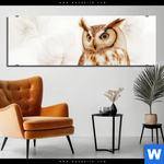 Acrylglasbild Federkleid Trifft Bluetenpracht Panorama Produktvorschau mit dem Bild Federkleid trifft Blütenpracht im Format Panorama.