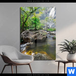 Acrylglasbild Felsenbach Im Regenwald Hochformat Produktvorschau mit dem Bild Felsenbach im Regenwald im Format Hochformat.