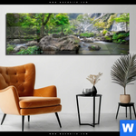 Acrylglasbild Felsenbach Im Regenwald Panorama Produktvorschau mit dem Bild Felsenbach im Regenwald im Format Panorama.