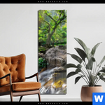 Acrylglasbild Felsenbach Im Regenwald Schmal Produktvorschau mit dem Bild Felsenbach im Regenwald im Format Schmal.
