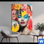 Acrylglasbild Florales Frauenportraet Fiona Hochformat Produktvorschau mit dem Bild Florales Frauenporträt - Fiona im Format Hochformat.