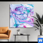 Acrylglasbild Fluid Art Bubbless Aquamarin Quadrat Produktvorschau mit dem Bild Fluid Art - Bubbless Aquamarin im Format Quadrat.