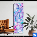 Acrylglasbild Fluid Art Bubbless Aquamarin Schmal Produktvorschau mit dem Bild Fluid Art - Bubbless Aquamarin im Format Schmal.