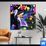 Acrylglasbild Fluid Art Bubbless Neon Quadrat Produktvorschau mit dem Bild Fluid Art - Bubbless Neon im Format Quadrat.