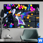 Acrylglasbild Fluid Art Bubbless Neon Querformat Produktvorschau mit dem Bild Fluid Art - Bubbless Neon im Format Querformat.