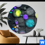 Acrylglasbild Fluid Art Bubbless No 1 Rund Produktvorschau mit dem Bild Fluid Art - Bubbless No.1 im Format Rund.