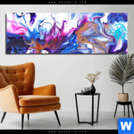 Acrylglasbild Fluid Art Floral Panorama Produktvorschau mit dem Bild Fluid Art Floral im Format Panorama.
