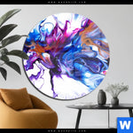 Acrylglasbild Fluid Art Floral Rund Produktvorschau mit dem Bild Fluid Art Floral No.2 im Format Rund.