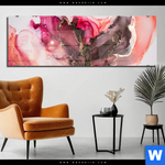 Acrylglasbild Fluid Art Rot Braun Panorama Produktvorschau mit dem Bild Fluid Art Rot & Braun im Format Panorama.