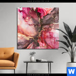 Acrylglasbild Fluid Art Rot Braun Quadrat Produktvorschau mit dem Bild Fluid Art Rot & Braun im Format Quadrat.