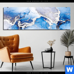 Acrylglasbild Fluid Art Winter Wonderland Panorama Produktvorschau mit dem Bild Fluid Art Winter Wonderland im Format Panorama.