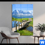 Acrylglasbild Franzoesische Alpen Hochformat Produktvorschau mit dem Bild Französische Alpen im Format Hochformat.