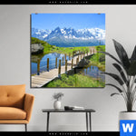 Acrylglasbild Franzoesische Alpen Quadrat Produktvorschau mit dem Bild Französische Alpen im Format Quadrat.