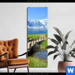 Acrylglasbild Franzoesische Alpen Schmal Produktvorschau mit dem Bild Französische Alpen im Format Schmal.