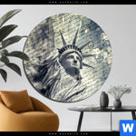 Acrylglasbild Freiheitsstatue Im Sandsturm Rund Produktvorschau mit dem Bild Freiheitsstatue im Sandsturm im Format Rund.