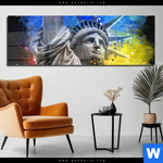 Acrylglasbild Freiheitsstatue Pop Art No 2 Panorama Produktvorschau mit dem Bild Freiheitsstatue Pop Art No.2 im Format Panorama.