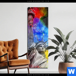Acrylglasbild Freiheitsstatue Pop Art No 2 Schmal Produktvorschau mit dem Bild Freiheitsstatue Pop Art No.2 im Format Schmal.