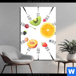 Acrylglasbild Fruechte Auf Gabeln Hochformat Produktvorschau mit dem Bild Früchte auf Gabeln im Format Hochformat.