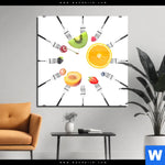 Acrylglasbild Fruechte Auf Gabeln Quadrat Produktvorschau mit dem Bild Früchte auf Gabeln im Format Quadrat.