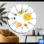 Acrylglasbild Fruechte Auf Gabeln Rund Produktvorschau mit dem Bild Früchte auf Gabeln im Format Rund.