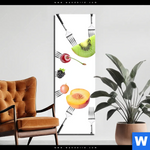Acrylglasbild Fruechte Auf Gabeln Schmal Produktvorschau mit dem Bild Früchte auf Gabeln im Format Schmal.