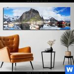 Acrylglasbild Fruehling In Norwegen Panorama Produktvorschau mit dem Bild Frühling in Norwegen im Format Panorama.