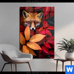 Acrylglasbild Fuchs Im Herbstlaub Hochformat Produktvorschau mit dem Bild Fuchs im Herbstlaub im Format Hochformat.