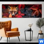 Acrylglasbild Fuchs Im Herbstlaub Panorama Produktvorschau mit dem Bild Fuchs im Herbstlaub im Format Panorama.