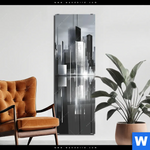Acrylglasbild Futuristische Skyline Schmal Produktvorschau mit dem Bild Futuristische Skyline im Format Schmal.