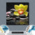 Acrylglasbild Gelbe Orchidee Quadrat Materialbild