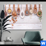 Acrylglasbild Gesunde Vielfalt Aus Loeffeln Querformat Produktvorschau mit dem Bild Gesunde Vielfalt aus Löffeln im Format Querformat.