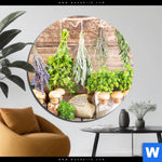 Acrylglasbild Getrocknete Kraeuter Rund Produktvorschau mit dem Bild Getrocknete Kräuter im Format Rund.