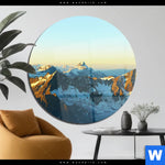 Acrylglasbild Gipfel In Den Alpen Rund Produktvorschau mit dem Bild Gipfel in den Alpen im Format Rund.