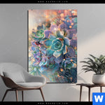 Acrylglasbild Glaenzende Sukkulenten Hochformat Produktvorschau mit dem Bild Glänzende Sukkulenten im Format Hochformat.